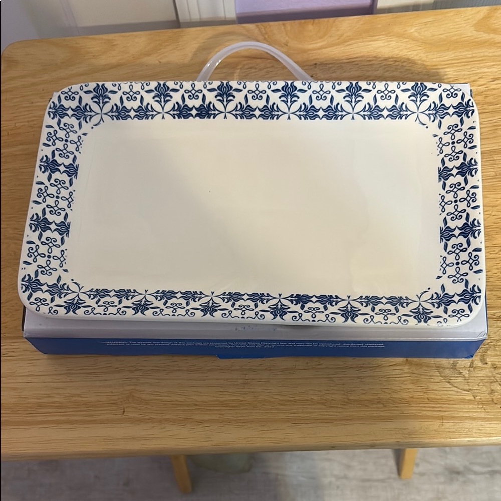 Blue and White Ceramic Baking Dish